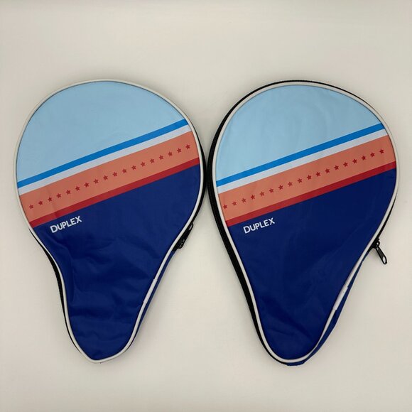 2 Duplex 4 Star Table Tennis / Ping Pong Paddles with 2 Carrying Cases - Picture 5 of 12